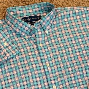 Ralph Lauren Polo Blake Long Sleeve Plaid Cotton Shirt  SZ XL Vintage